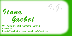 ilona gaebel business card